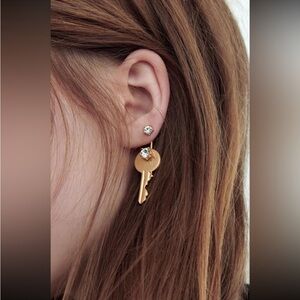 Zara Key Earrings - Brand new, still in box, never worn